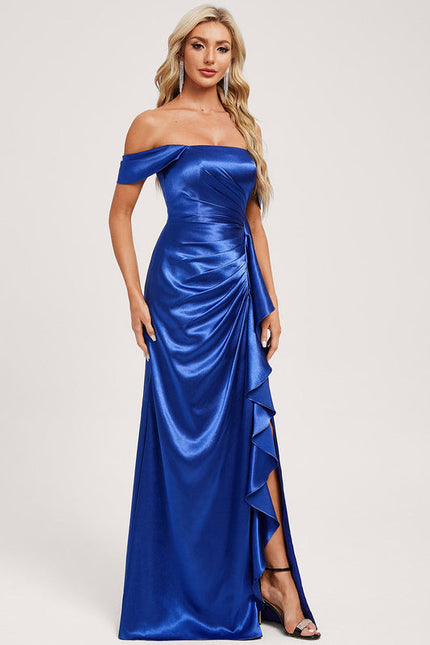 Robe Bleu Roi Et Blanc - gallery 1