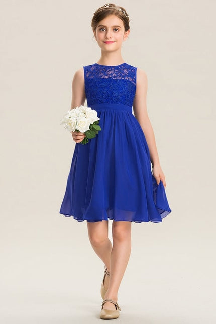 Robe Demoiselle D'Honneur Bleu Roi Fille