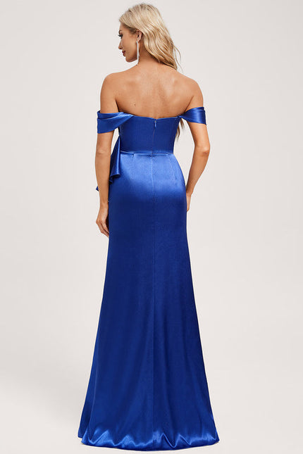 Robe Bleu Roi Et Blanc - gallery 4