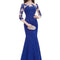 Robe Bleu Roi Dentelle